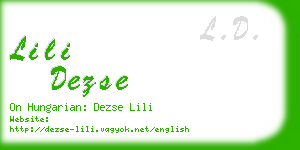 lili dezse business card